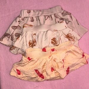 KATE QUINN rocket swab mushroom shrrom Kids Printed Skirts Set White Cream 3 6